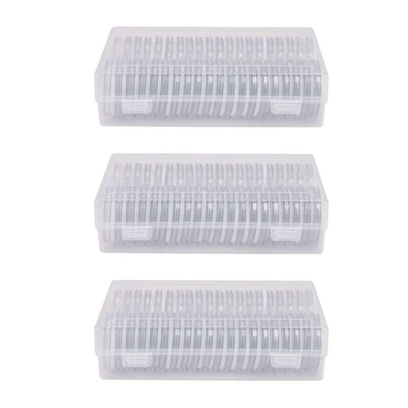 

3X 46 Mm Coin Capsules Plastic Round Coin Holder Case And 7Sizes (16/20/25/27/30/38/46Mm) Protect Gasket