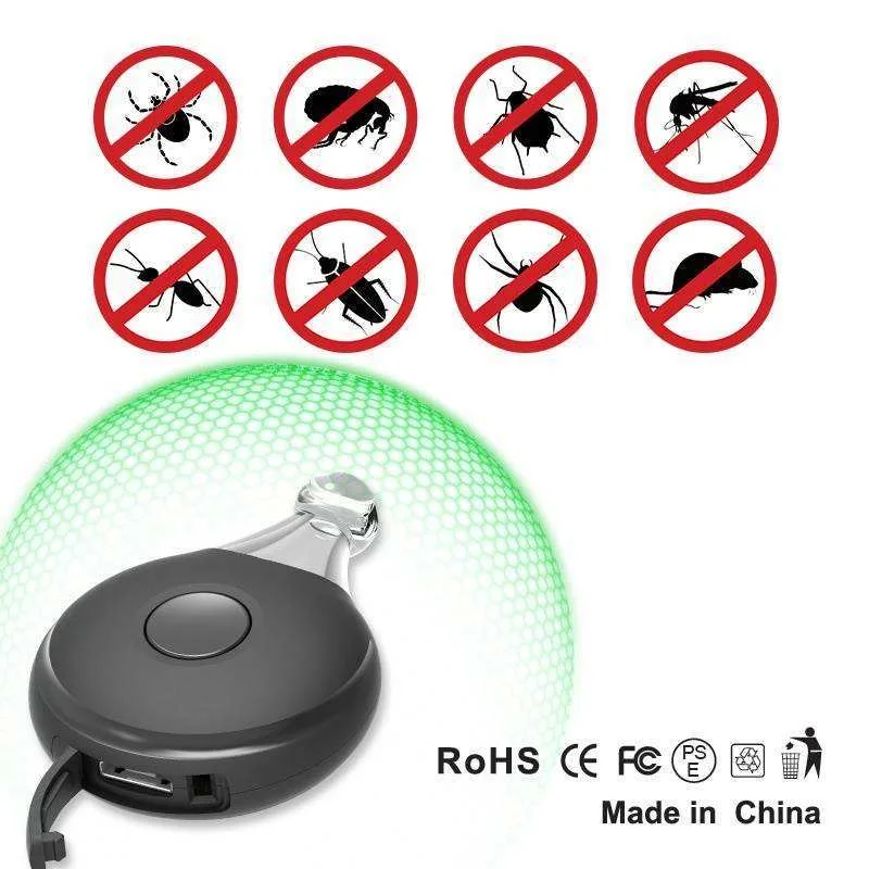 

Ultrasonic Insect Flea Tick Lice Repellent Intelligent Frequency Pet Supplies Mosquito Repellent Device 3.3x1.4x4.6cm for Dog