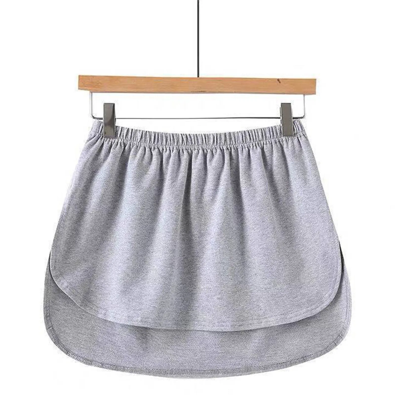 

Adjustable Layering Fake Top Lower Sweep Skirt Extender Half Length Splitting A-line Mini Skirt Extenders Shirt For Women Girls