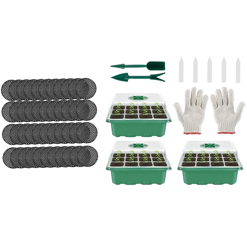 

Лоток с регулируемыми отверстиями для семени, 12 ячеек, 200 шт. ковриков для цветочных горшков, Круглый сетчатый коврик с отверстиями для цвето...