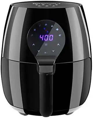 

Digital 5.3Qt Hot Air Fryer 7 Menu Functions 1350W Oil-Less Healthy Cooker, Timer & Temperature Controls, PFOA/PTFE Free, Bl