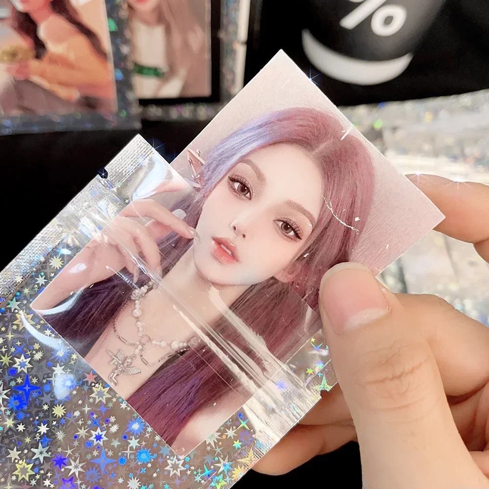 10-50 шт. блестящая Звезда Kpop держатель для фотокарт сумка на молнии блестящий
