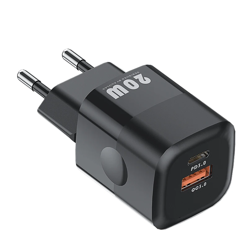 Зарядное устройство с 2 USB-портами, 20 Вт, PD3.0 + QC3.0