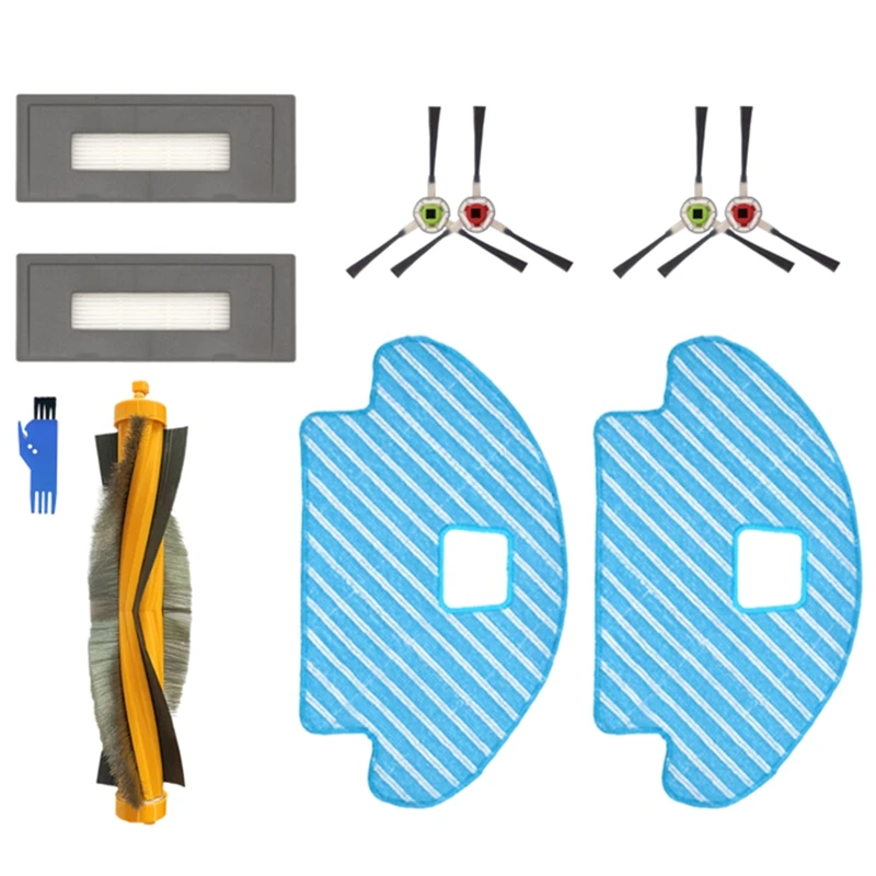 

For Ecovacs Deebot OZMO 930 610 Robotic Vacuum Cleaner Main Roller Side Brush Filter Mop Replacement