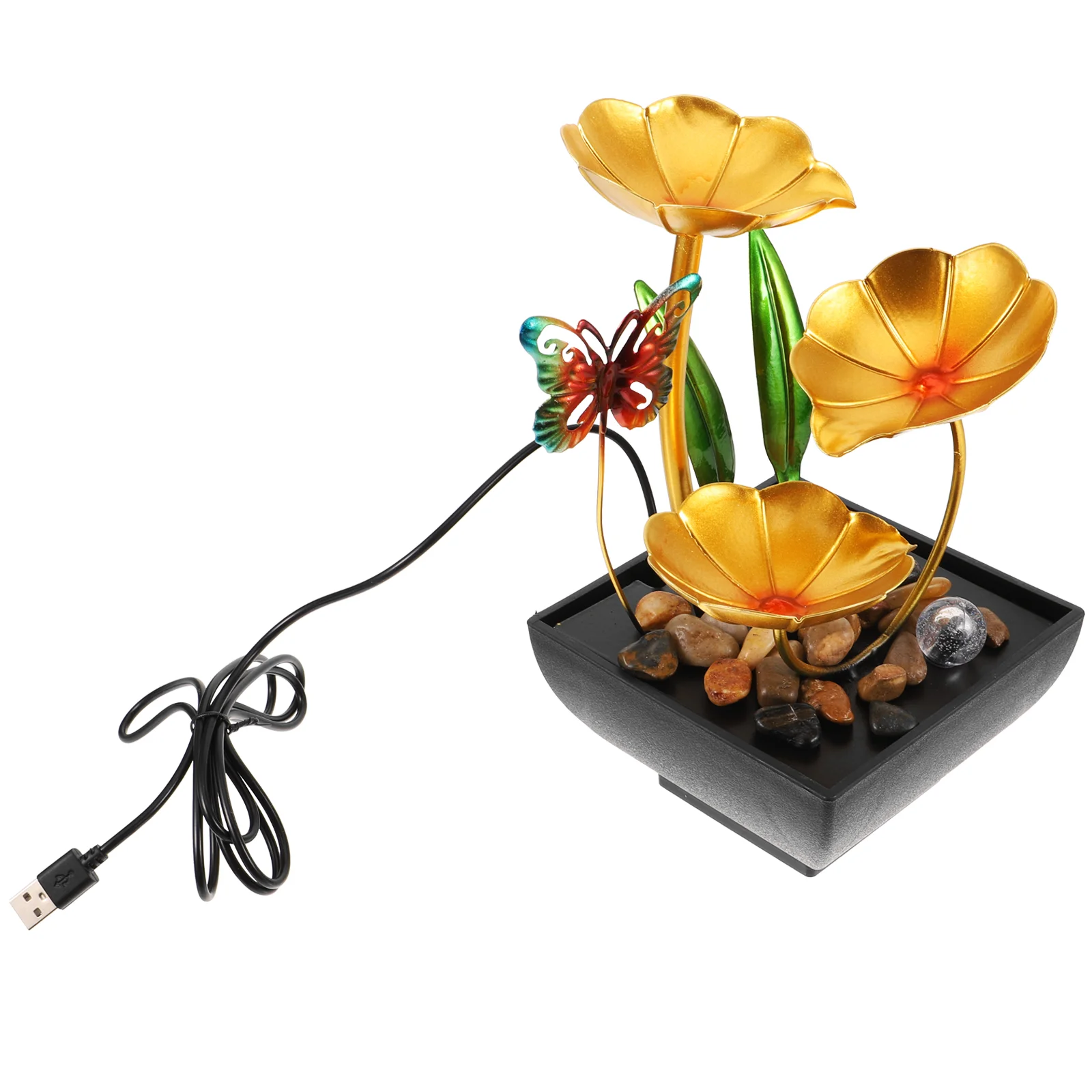 

Fountain Ornaments Desk for Office Water Fountains Indoor Tabletop Waterfall Relaxation