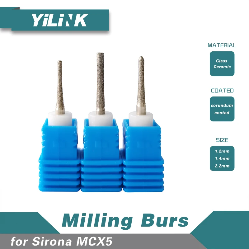 

Yilink дисиликат лития фрезерный Бур Sirona MCX5 для фрезерования стеклянных керамических блоков хвостовик 3,5 мм Размер 1,2/1,4/2,2 мм