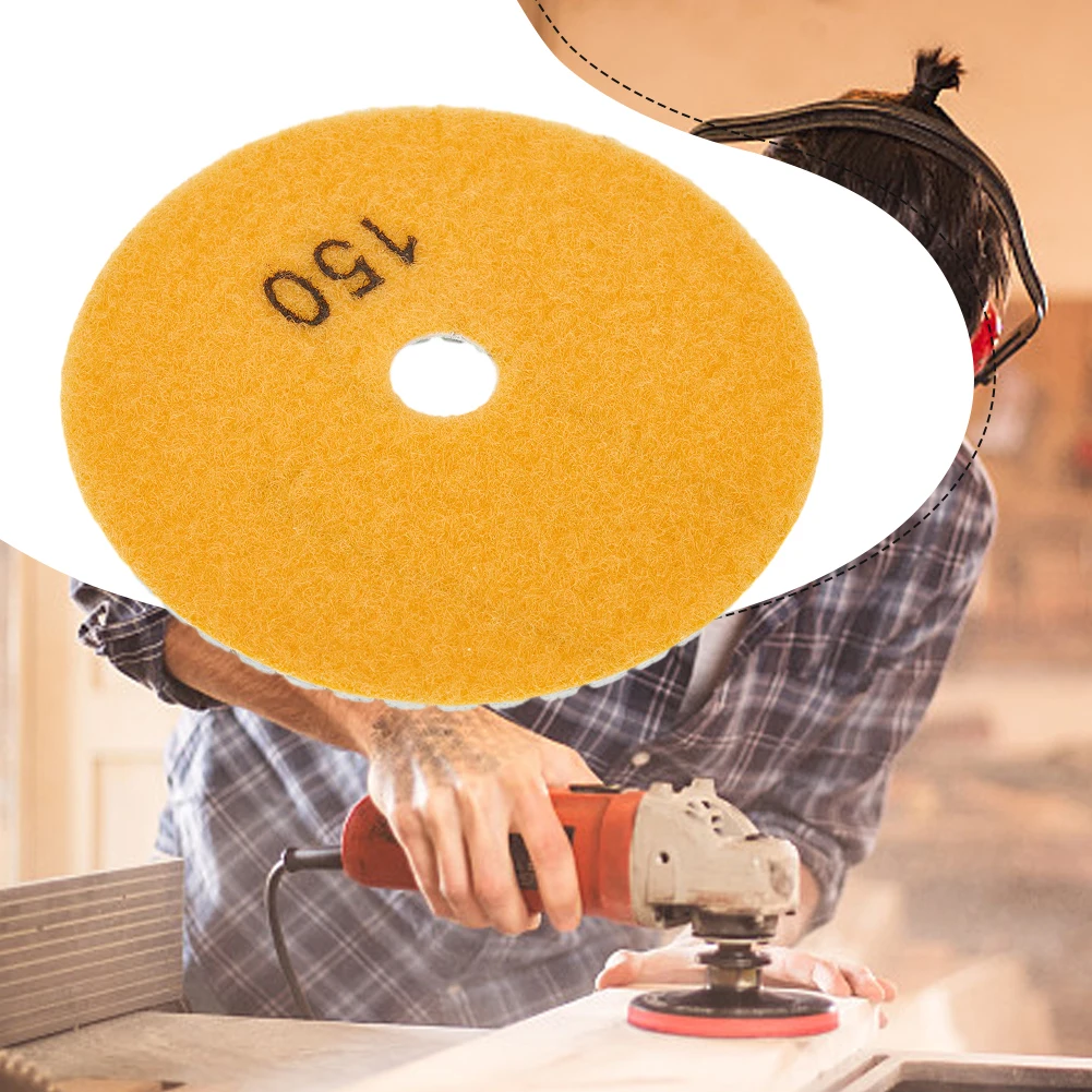 

Diamond Polishing Pads 4inch Wet/Dry Granite Concrete Marble Glass Stone Sanding For Glass Ceramic Metal Wood Marking Tools