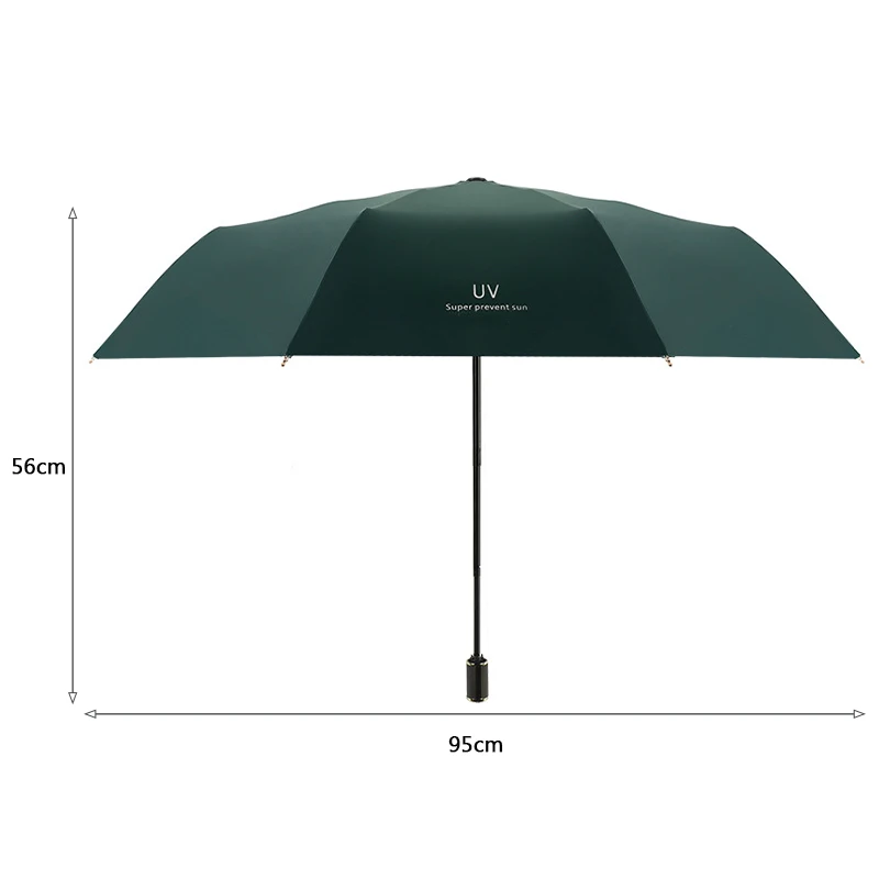 Зонт от дождя и солнца 3 складных дорожных зонтика с защитой УФ лучей 8 спиц