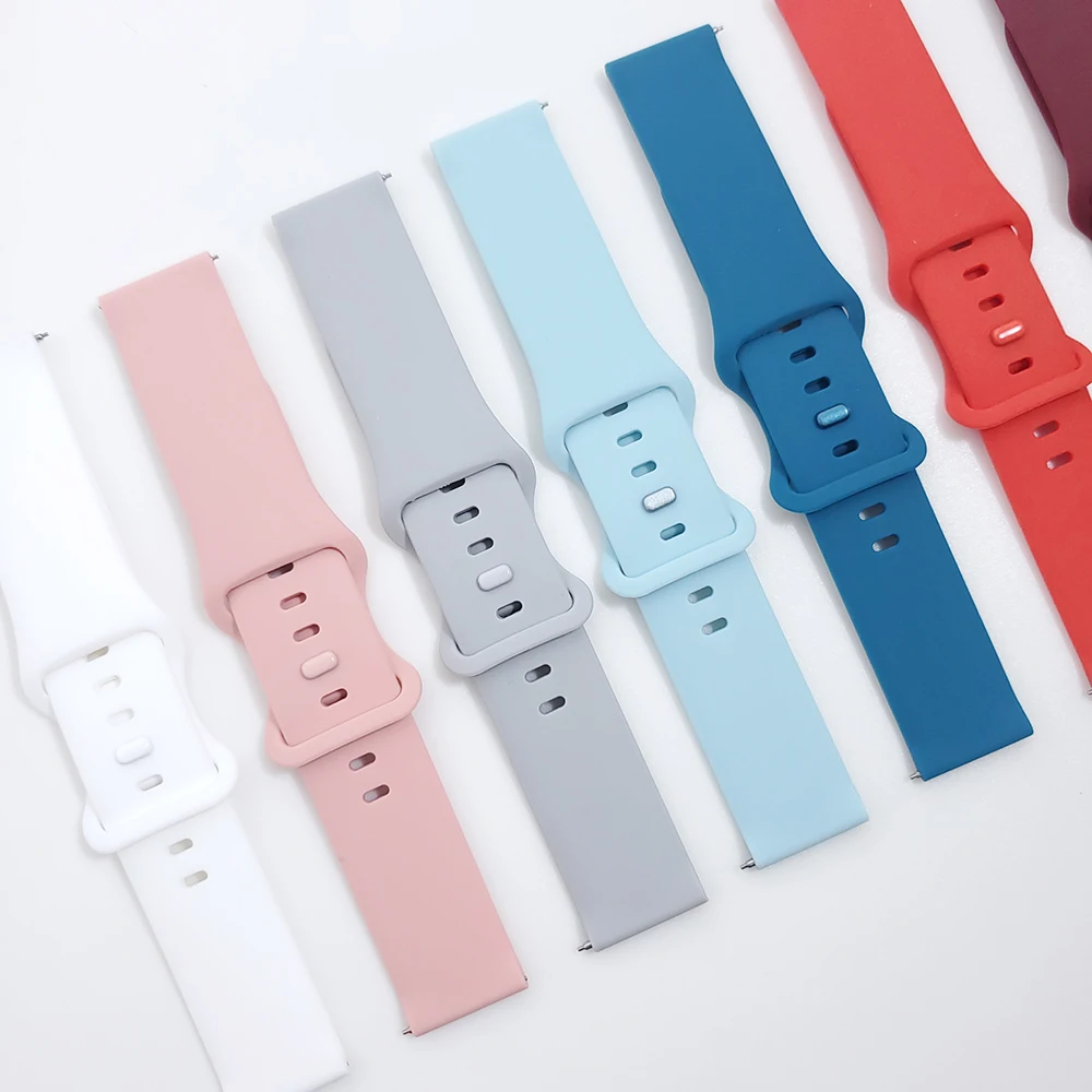 22mm Sport Soft Silicone Double buckle Strap for Oneplus Watch Strap for one plus watch Bracelet Replacement Watchbands