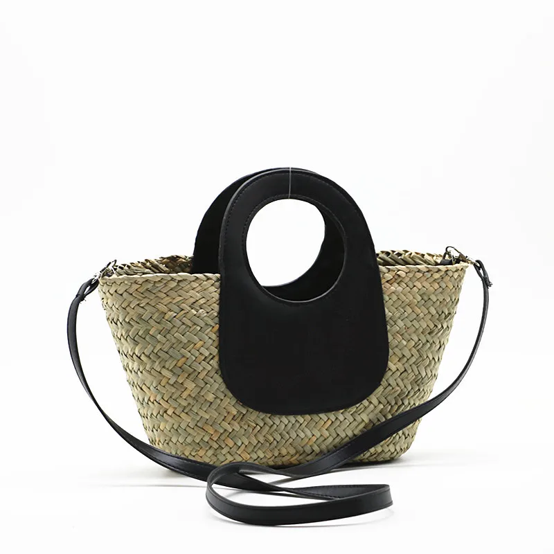 Wicker Woven Rattan Bags for Women Handbags Bohemian Travel Straw Bag Shoulder Crossbody Bag Beach Basket Bags Shopper Tote 2022