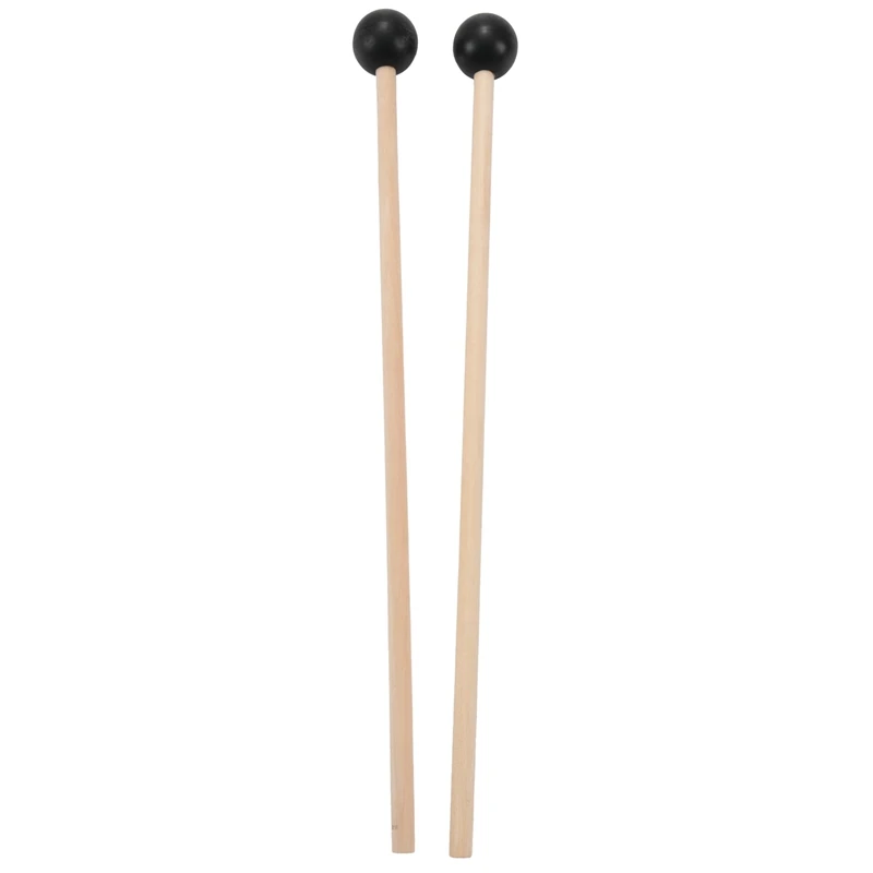 

Bell Mallets Glockenspiel Sticks, Rubber Mallet Percussion With Wood Handle, 15 Inch Long (Black)