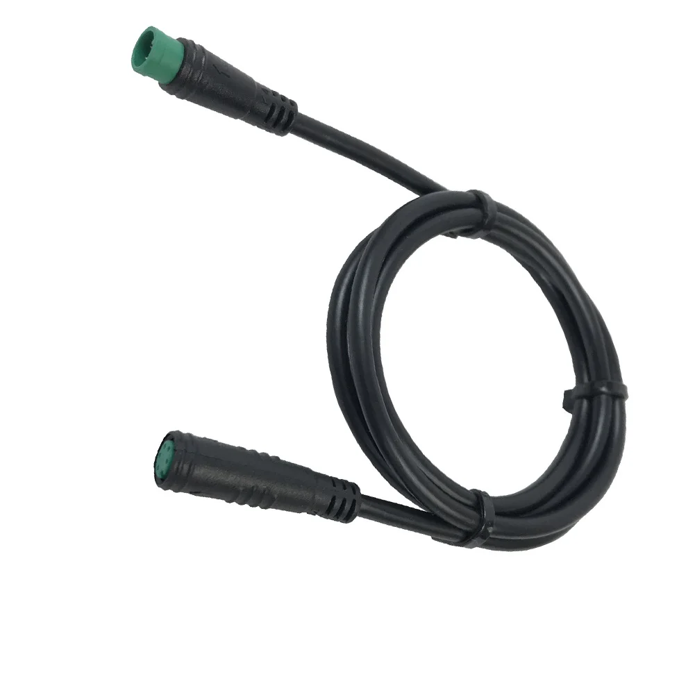 

Durable Extension Cable Replace Connect Connector Cord Electric Bike Motor 5 Pin Waterproof 80CM Black Display
