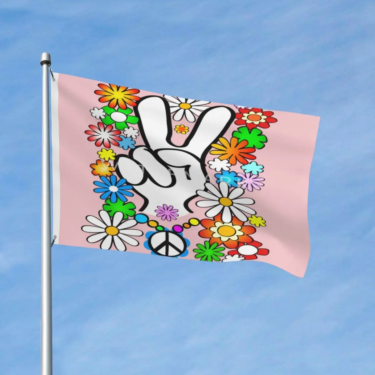 

Peace Baby декор с флагами Vintage с металлическими Люверсами, яркие цвета, изысканный