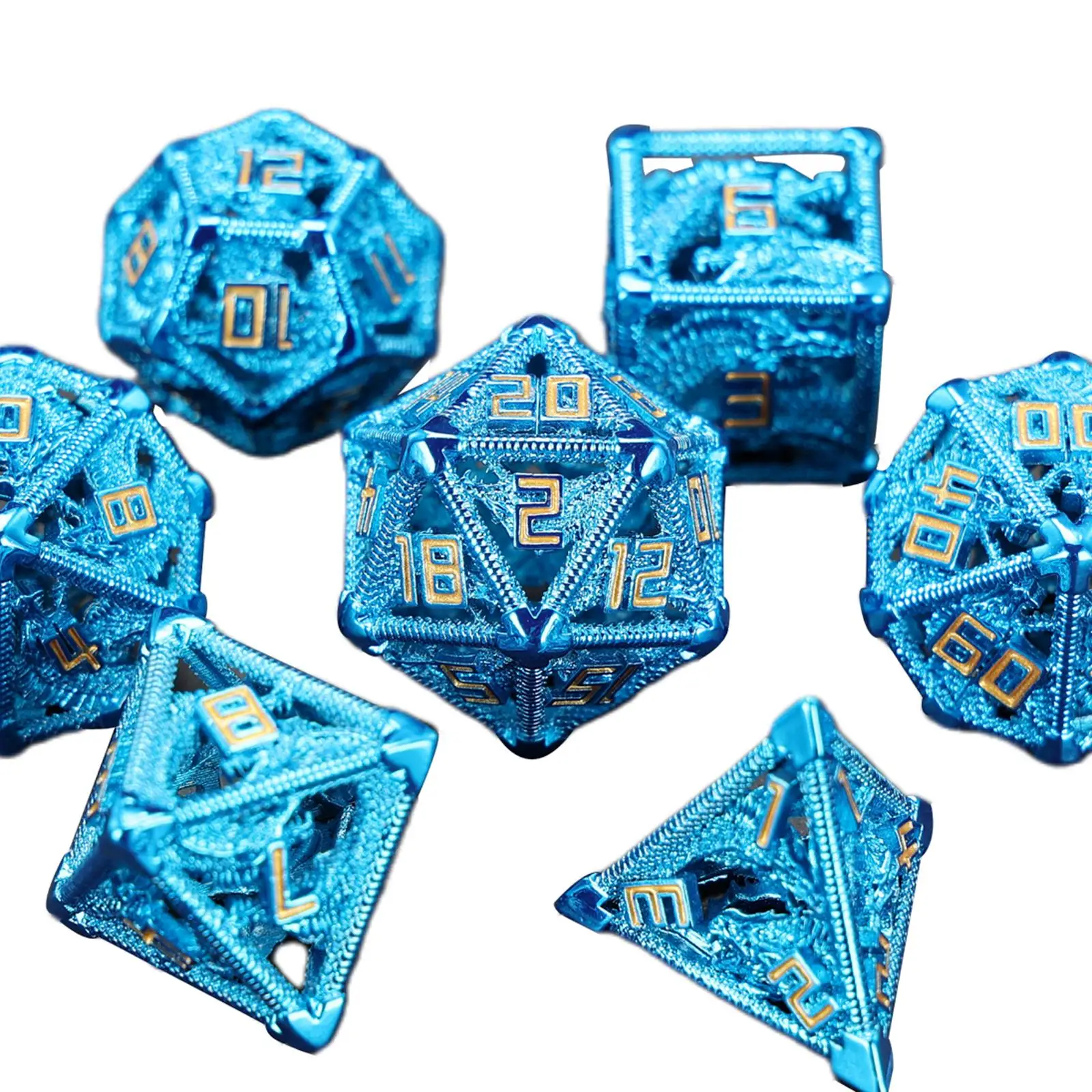 Металлические многогранные игральные кости аксессуары для игр ролевые