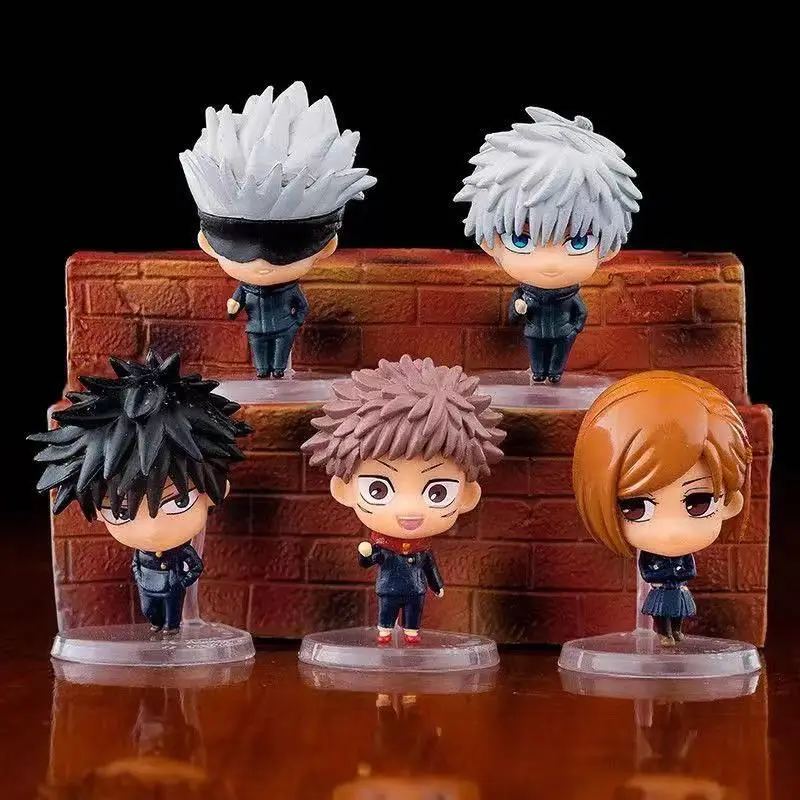 

5Pcs/Set Jujutsu Kaisen Anime Action Figure Gojo Satoru Kugisaki Kawaii Figurines PVC Decoration Modle Toys Kids Birthday Gifts