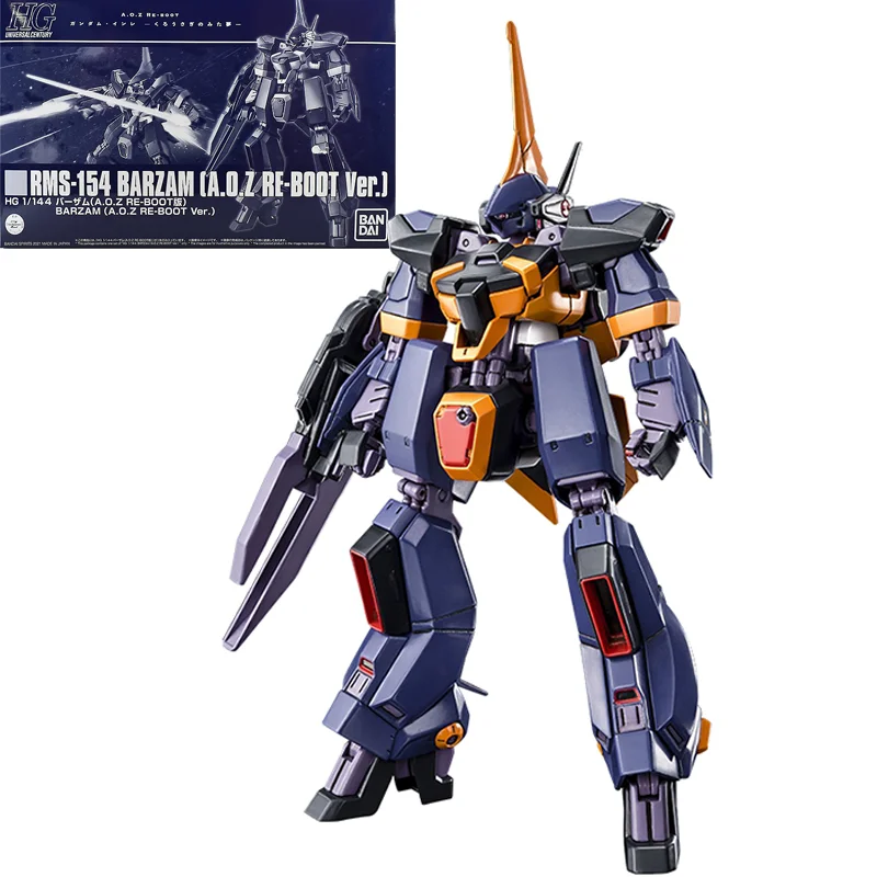 

BANDAI Original PB HGUC 1/144 AOZ RE-BOOT RMS-154 Barzam Blue Gundam Gunpla Assembly Model Action Anime Figure Gift For Children