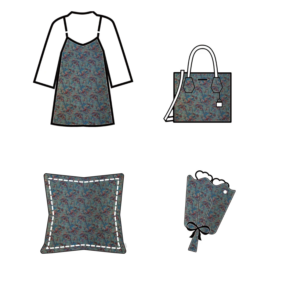 Картина маслом стильная абстрактная бабочка жаккардовая парчовая ткань модный