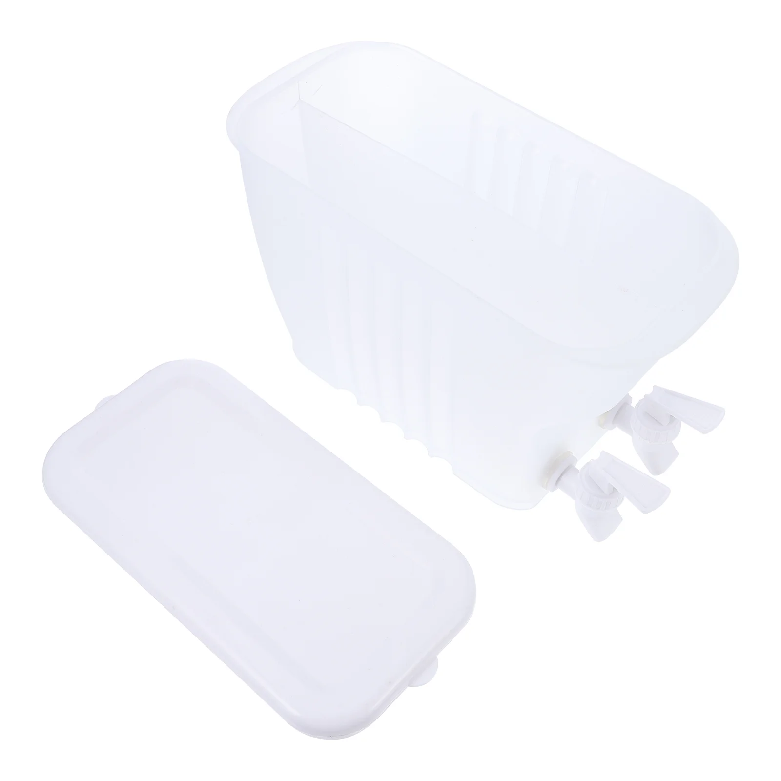 

1Pc Water Pitcher with Double Faucets Large Capacity Cold Water Kettle (White)