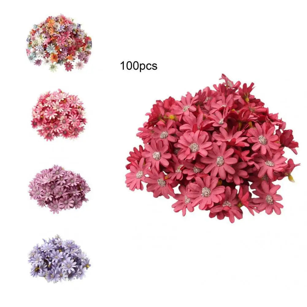 

100Pcs/Bag Artificial Flower Special DIY Ornamental Home Decor Simulation Flower Head Artificial Flower Head