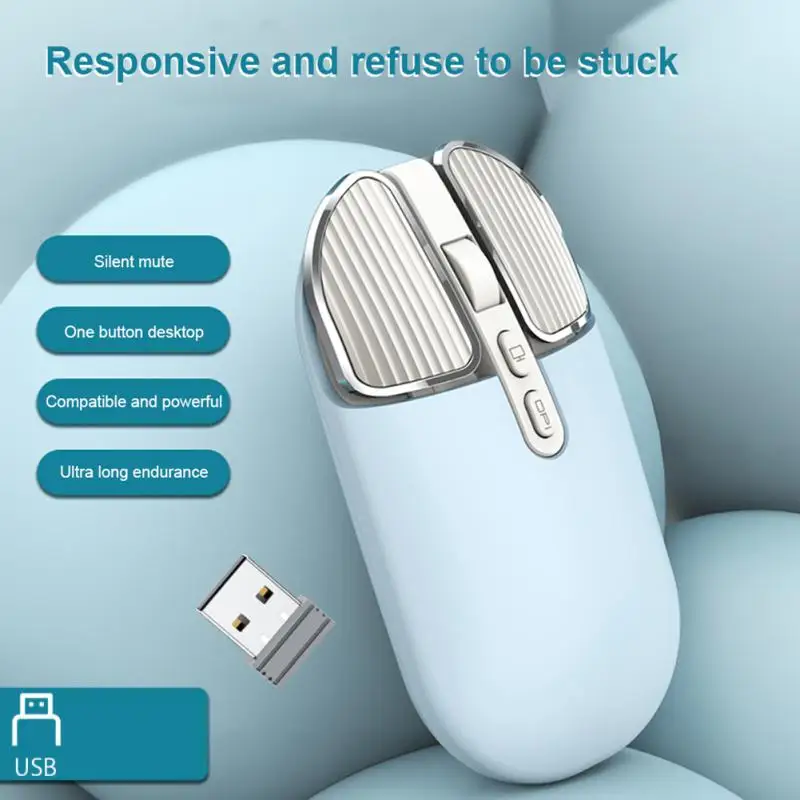 

Power-saving Wireless Mouse 2.4g Office Mouse Mute Mouse Laptop Office Home With 2.4g Receiver Charging Mouse Girl Cute Powder