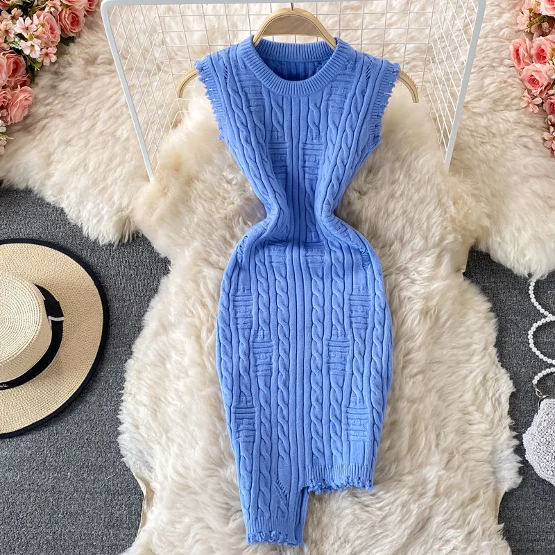 

2021 new irregular sleeveless vest maternity dress round neck one