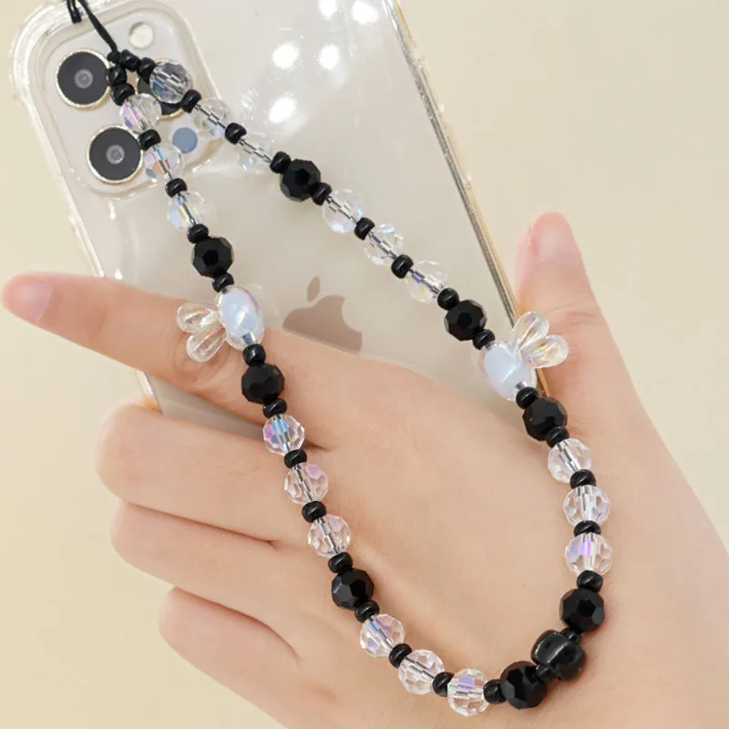 

Crystal Phone Chain Charm Lanyard Anti Lost Wristlet Strap Bracelet String For Cell Phone