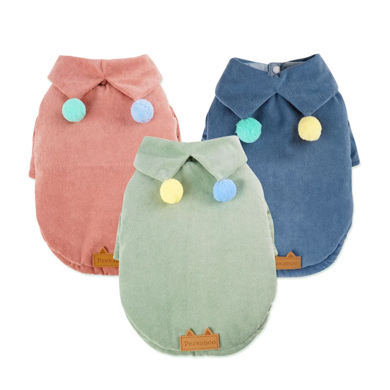 

Cute Dog Cothes, Pet Sweater Thickened Warm Pet Cotton Padded Clothes in Autumn and Winter