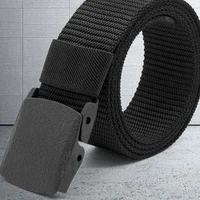simple belt automatic buckle quality texture canvas belt nylon woven new student military training overalls belt unisex casual