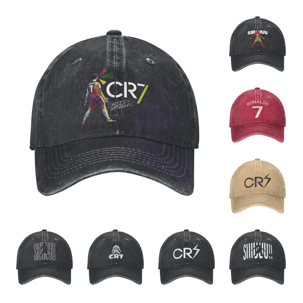 Бейсбольная кепка унисекс CR7 потертые кепки винтажная для бега на открытом