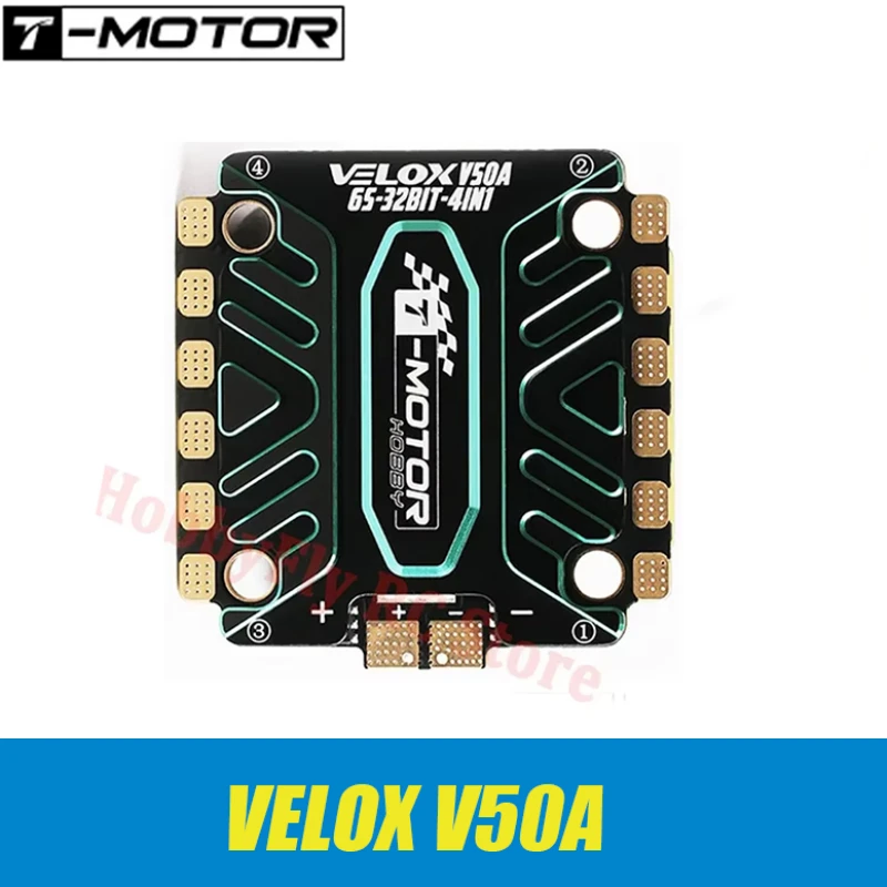 T-Motor VELOX V50A 50A 32Bit BLHELI32 4 в 1 бесщеточный ESC 3-6S LIPO W/TMOTOR T4 02 прошивка 30 5x30 5 мм для FPV
