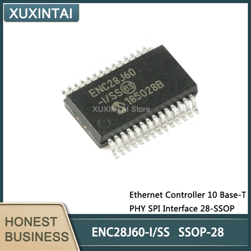 5 шт./партия, новые оригинальные Φ/SS ENC28J60 Стандартный контроллер Ethernet 10 Base-T PHY SPI интерфейс