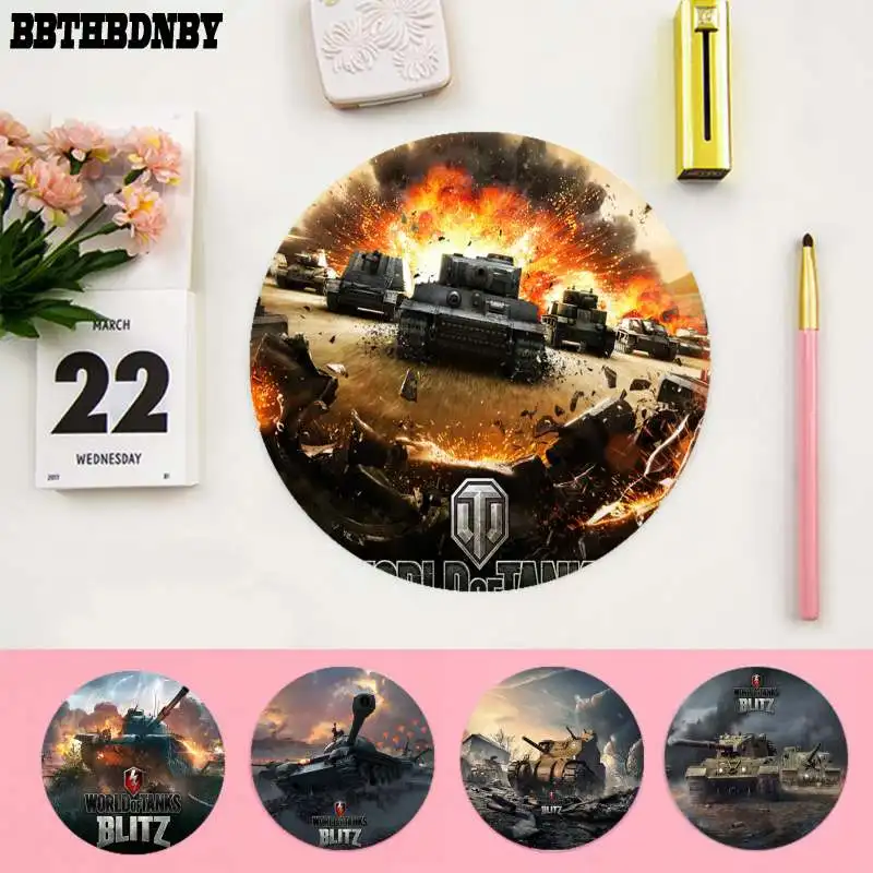 

BBTHBDNBY Non Slip PC World Of Tanks Laptop Computer round desk pads Mousepad gaming Mousepad Rug For PC Laptop Notebook