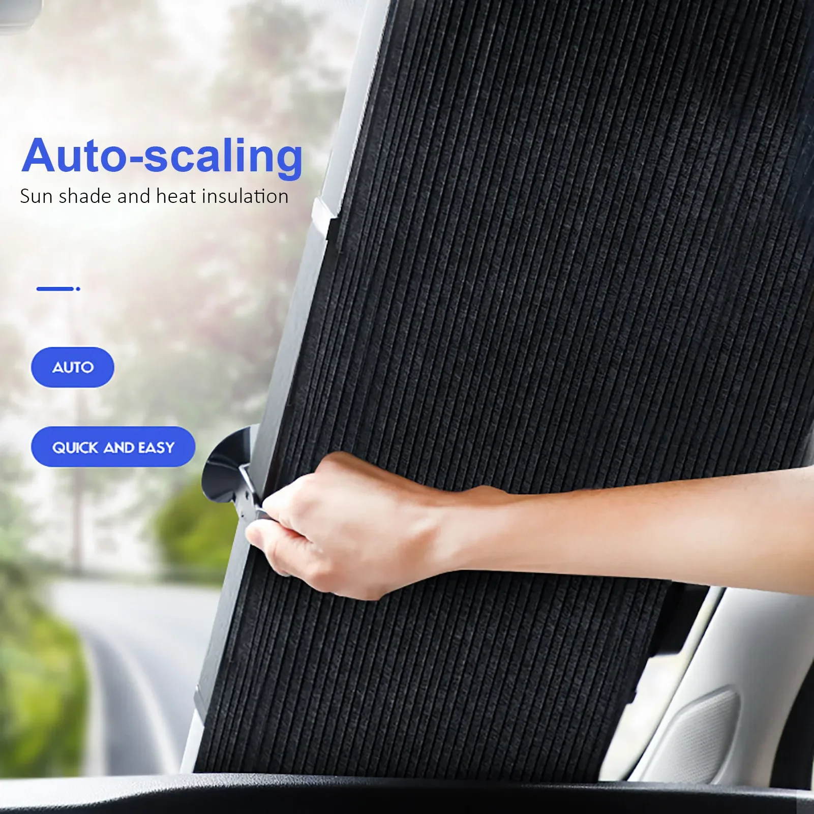 

NEW2023 Retractable Car Windshield Sunshade UV Block Car Window Shade Car Front Sun Block Auto Rear Window Foldable Curtain Suns