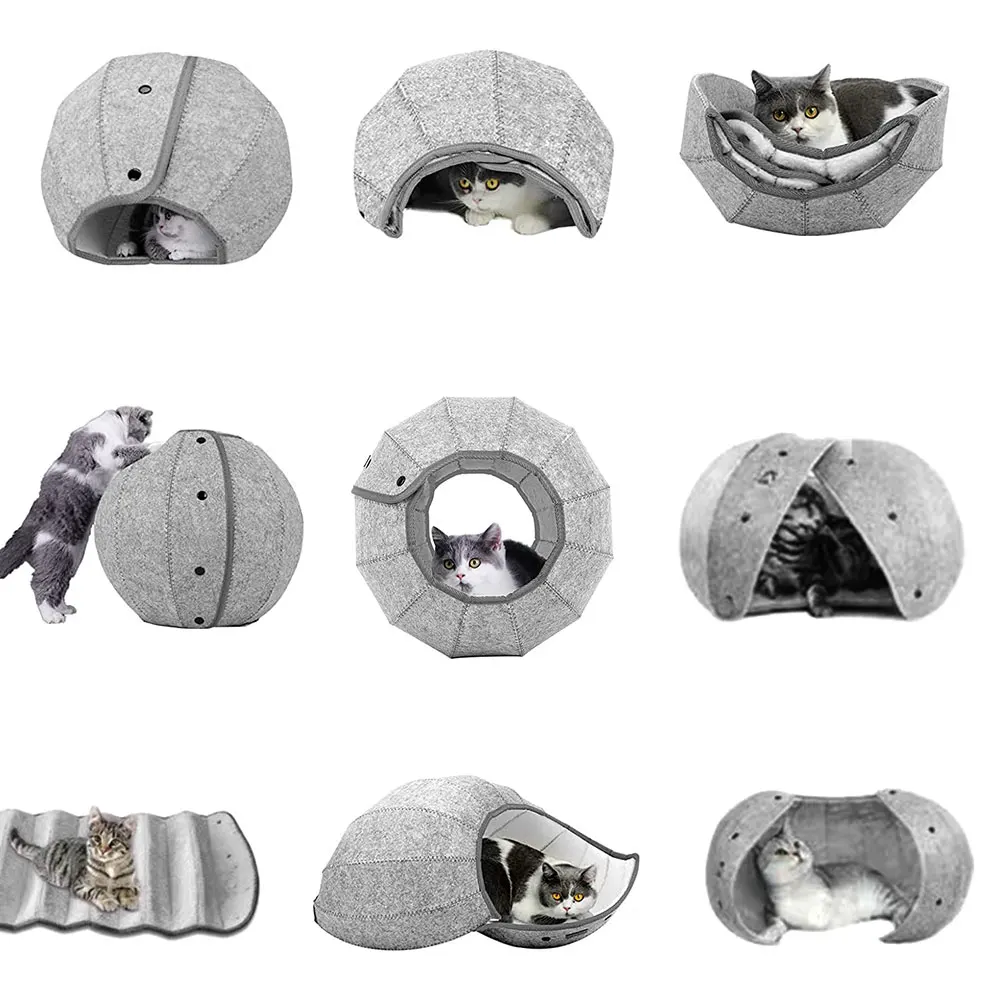 

Mutiple Cat Toy Funny Pet Cats Tunnel Scratcher House Interactive Play Toy Cat Bed Cave Nest For Kitten Exercising Training Toys