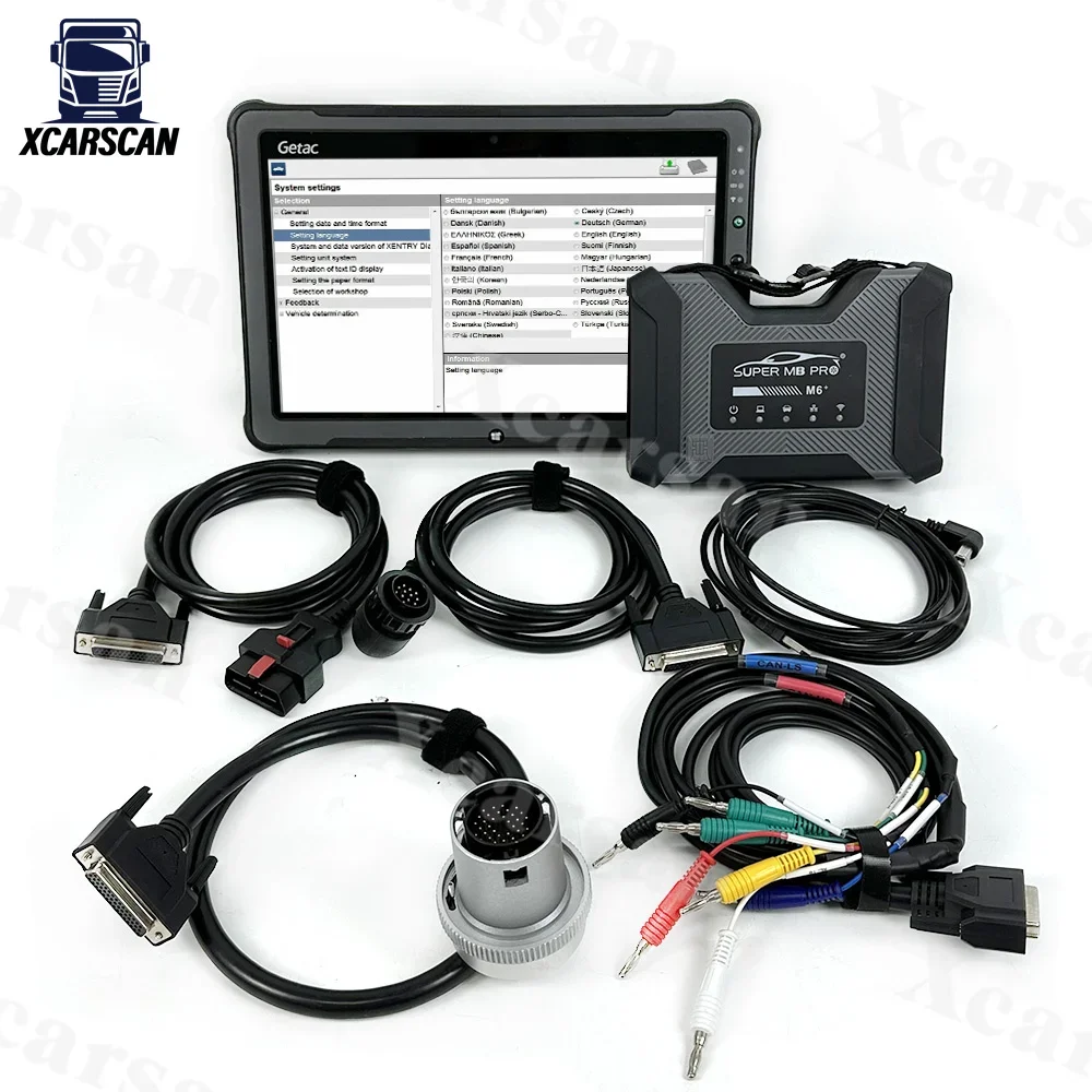 Полный комплект Getac F110 основной тест планшета Super MB PRO M6 + WiFi DOIP Connect Star XENTRY новый