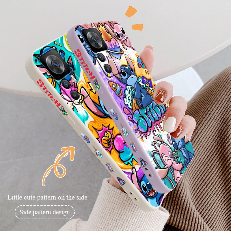 

Oil Painting Art Stitch Cute For Redmi K50 K40 K40S Gaming K30 10C 10 10X 9A 9 9T 9C 9AT 8 A1 11 5G Liquid Left Rope Phone Case