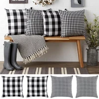 buffalo plaid cushion cover cotton pillow cover for sofa living room 45x45cm decorative pillows housse de coussin
