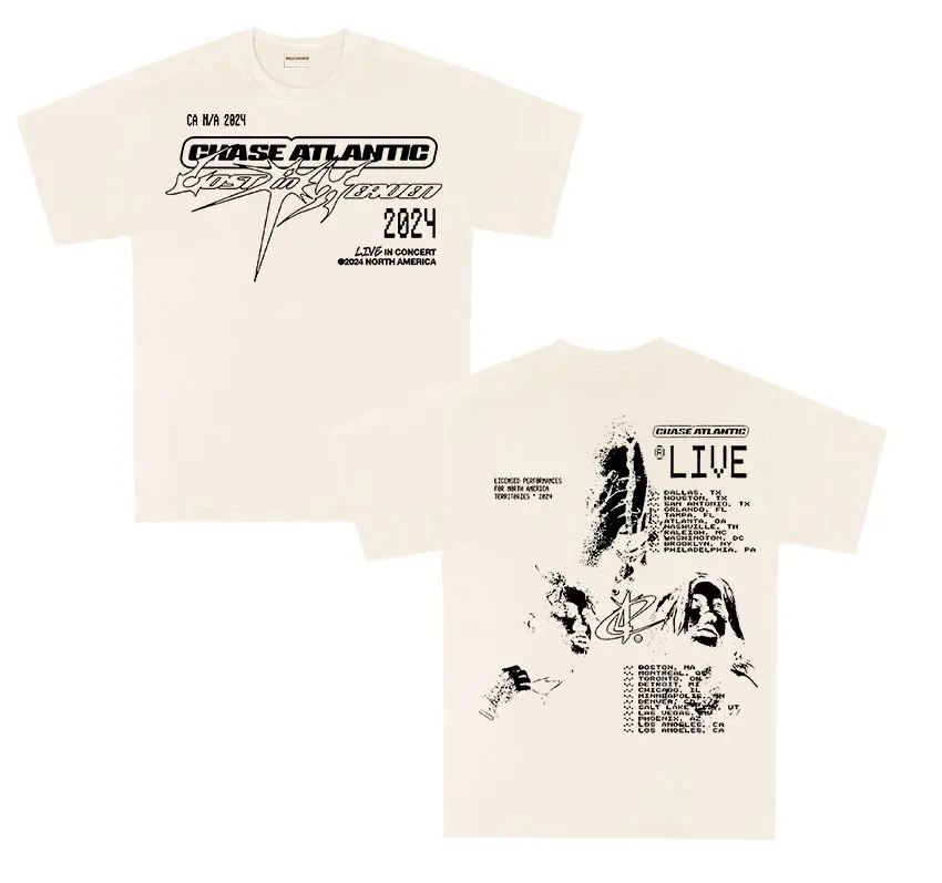 Рок-группа Chase Atlantic Lost in Europe and UK Tour альбом футболка мужская хип-хоп панк унисекс