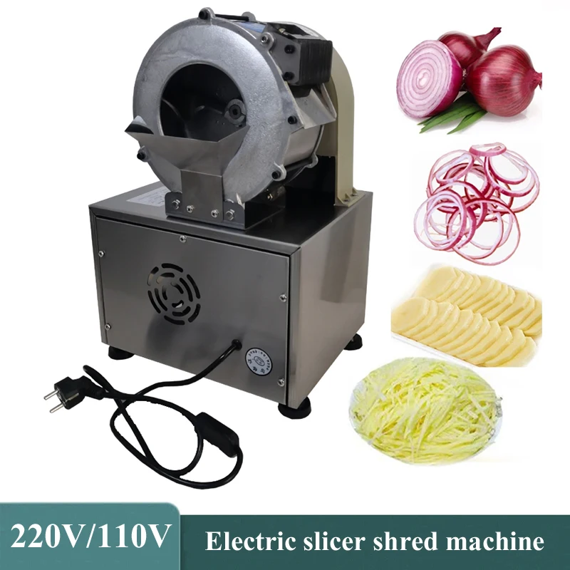 

Multi-function Automatic Cutting Machine Commercial Electric Potato Carrot Ginger Onion Slicer Machine Shred Vegetable Cutter