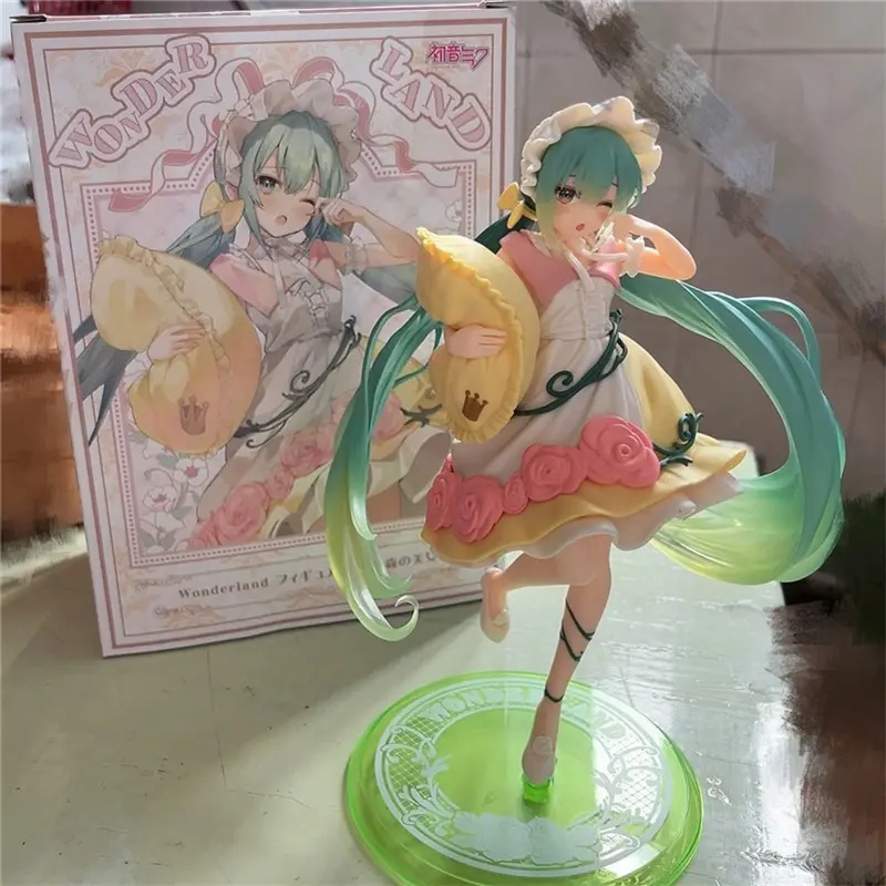 

Original SEGA Anime Hatsune Miku Figure 15th Anniversary Angel Sleeping Beauty Action Figurines Model Collection Toys Xmas Gift