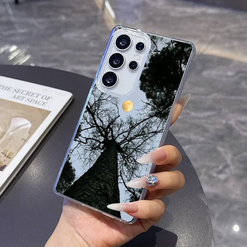 Фото Чехол для телефона с осенним узором из листьев для Samsung A24 A25 A26 A31 A32 A33 A34 A35 A51 A53 A54 A71 A72, прозрачные мягкие чехлы №4