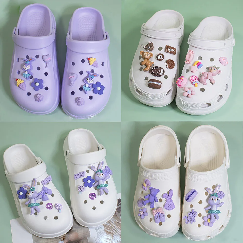 

Симпатичная 3D Пряжка для обуви Stellalou jibbitz для Croc, комплект подвесок, продажа crocs, украшение для садовой обуви для девочек, детские подарки для ...