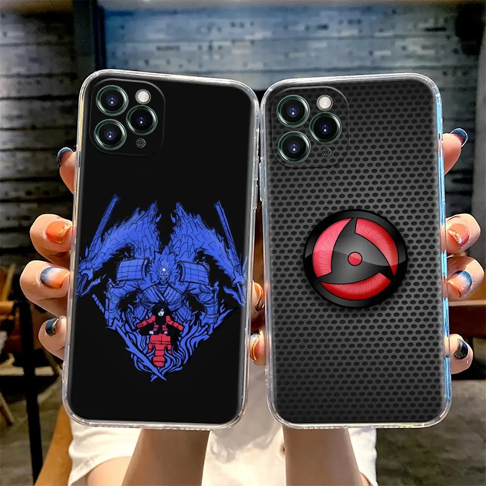 

Naruto Phone Case For iPhone 11 12 13 Pro Max XR XS X 8 7 SE 2020 6 Plus Clear Soft TPU Cover Uchiha Madara Sasuke Itachi Anime