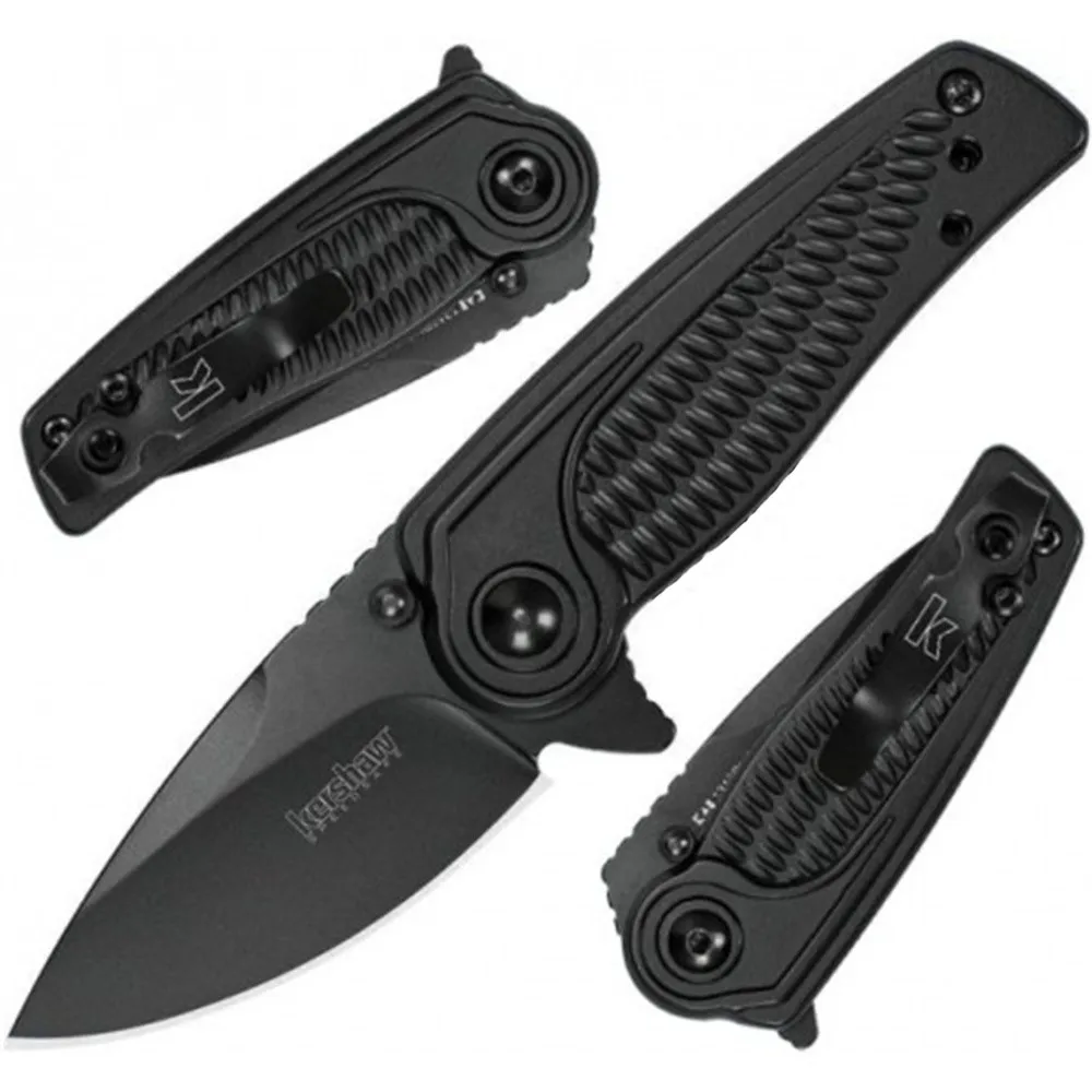 

Kershaw 1313BLK Spoke Assisted Flipper Folding Pocket Knife 8Cr13Mov Blade 420steel Handle Outdoor Camping Knives Survival Tool