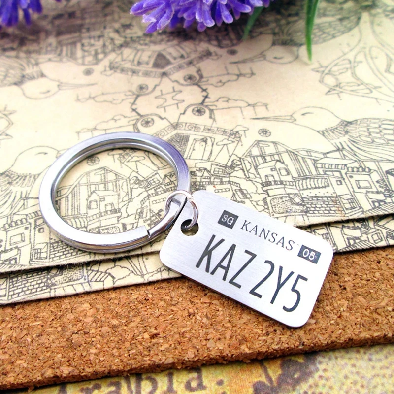 Модный брелок из нержавеющей стали, брелок с подвесками из фильма сверхнатуральный Дин, лицензия, Канзас Каз 2Y5