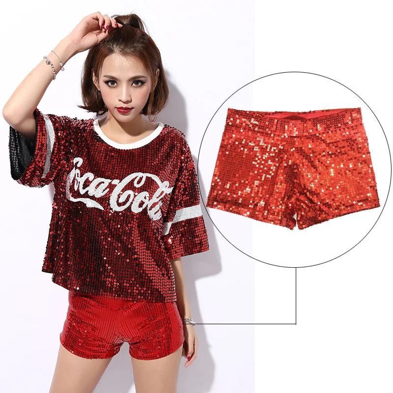 

New Women Sexy Sequin Pole Dance High Waist Shorts Feminino Nightclub 2021 Summer