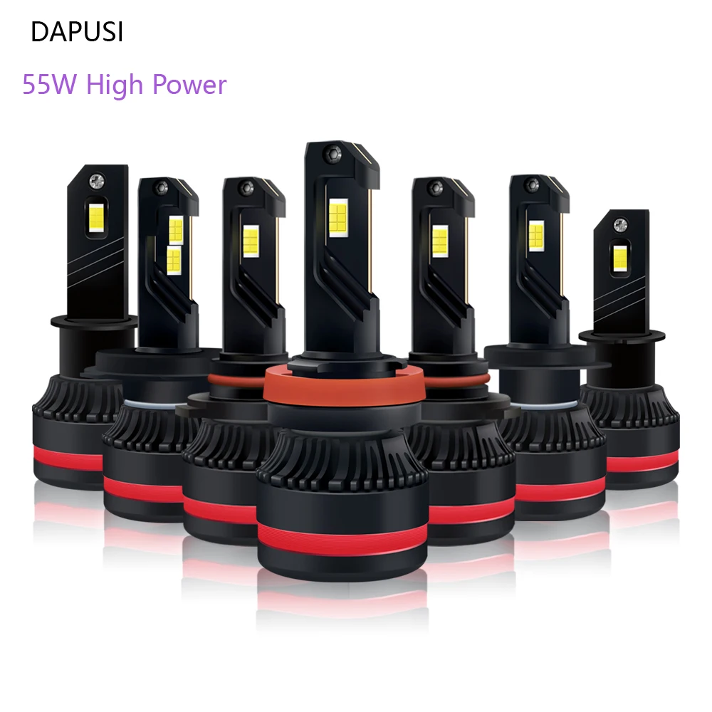 Новинка, фара S11 автомобильная светодиодная лампа для фары H1 H3 H7 H11 H8 H9 880 881 9005 HB3 9006 HB4 9012 H4 9004 9007 9008 H13 6000K 55 Вт 9 В-36 в