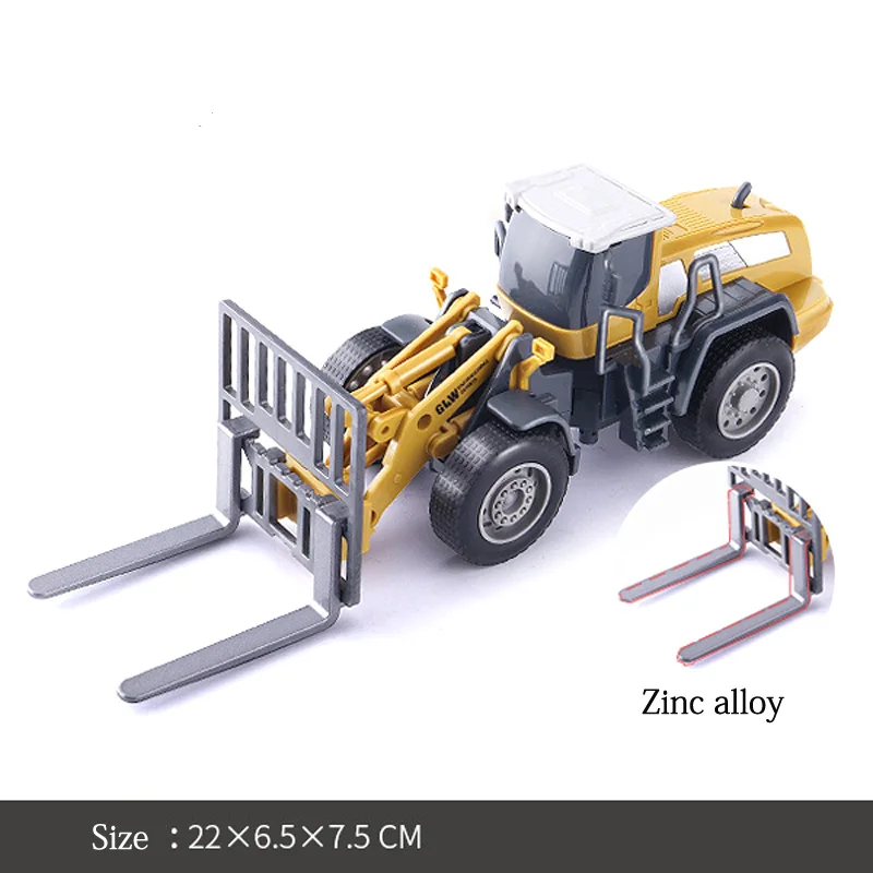 Truck Tractor Toys for Boys Engineering Car Forklift Excavator Xmas Gifts Bulldozer Vehicles Kids Education Alloy Metal+Plastic | Игрушки и