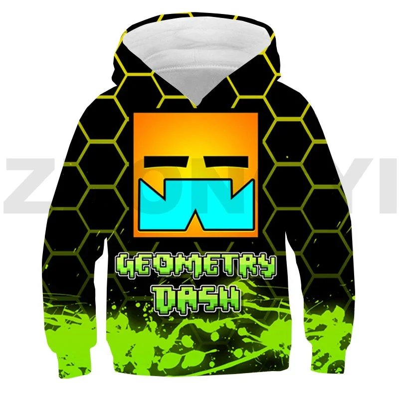 Толстовка Оверсайз с 3D-принтом злой геометрии уличная одежда для подростков в
