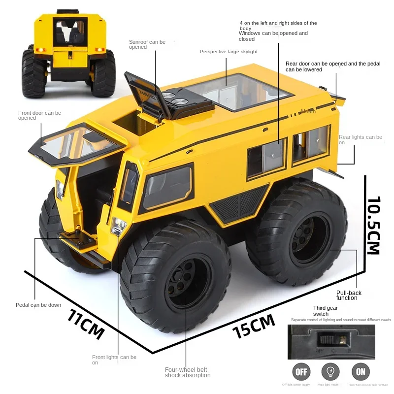 Модель 1/24 модель автомобиля SHERP All terteran литой внедорожник из сплава игрушечный